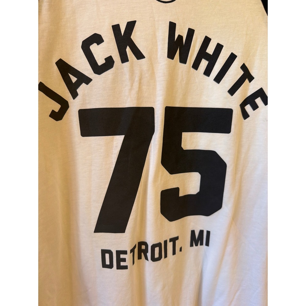 Jack White Baseball XL Tee Detroit Michigan 75 Shirt HTF A Tour Rare Band Music - Picture 4 of 6